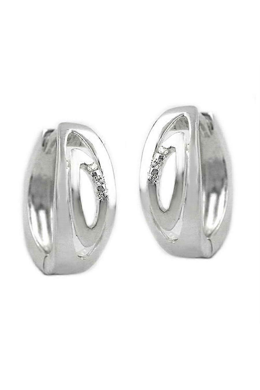 Hoop Earring With Zirconia Silver 925 - Gl93207