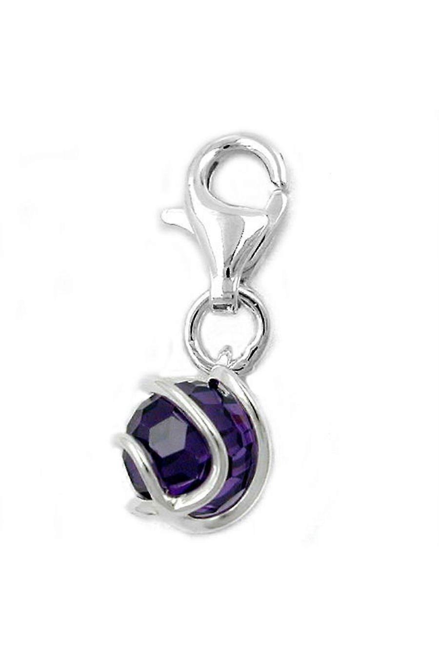 Pendant Charm Zirconia-purple Silver 925 - Gl90709