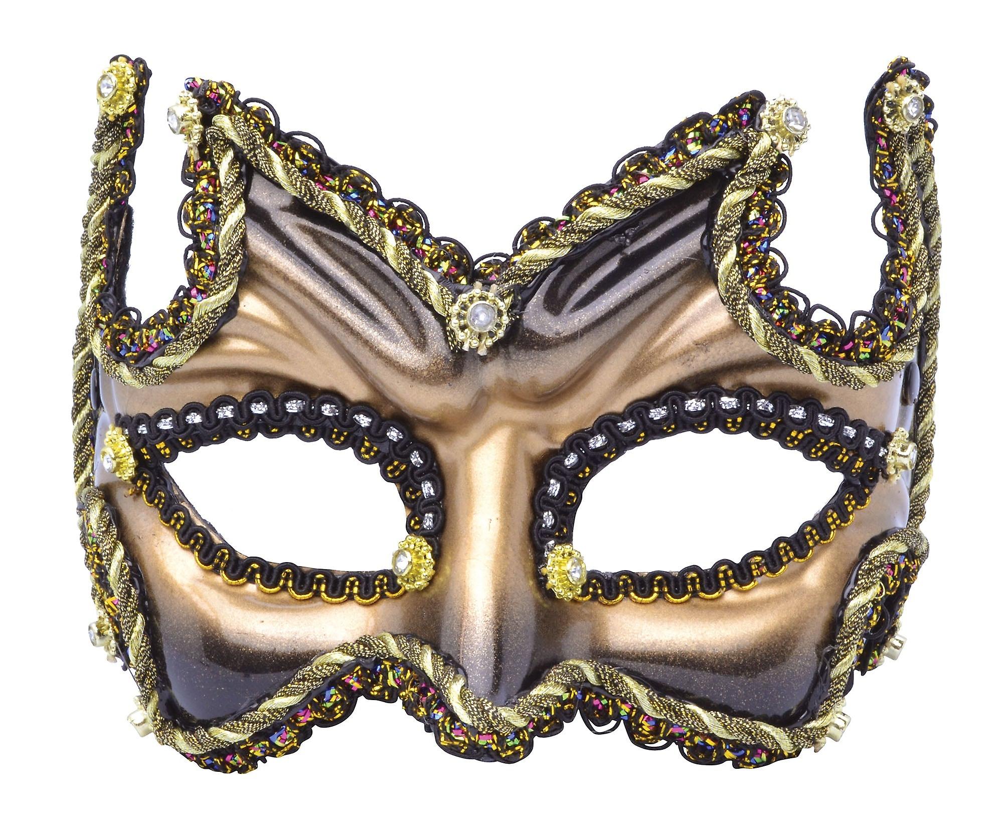 Half Face On Headband Black Gold Eye Masks Unisex Em369
