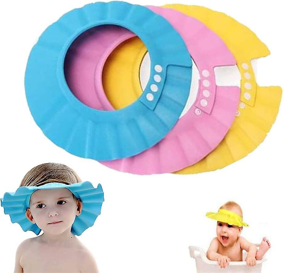 Baby Shower Cap, Adjustable Waterproof Bath Cap Visor Hat Shower Bathing