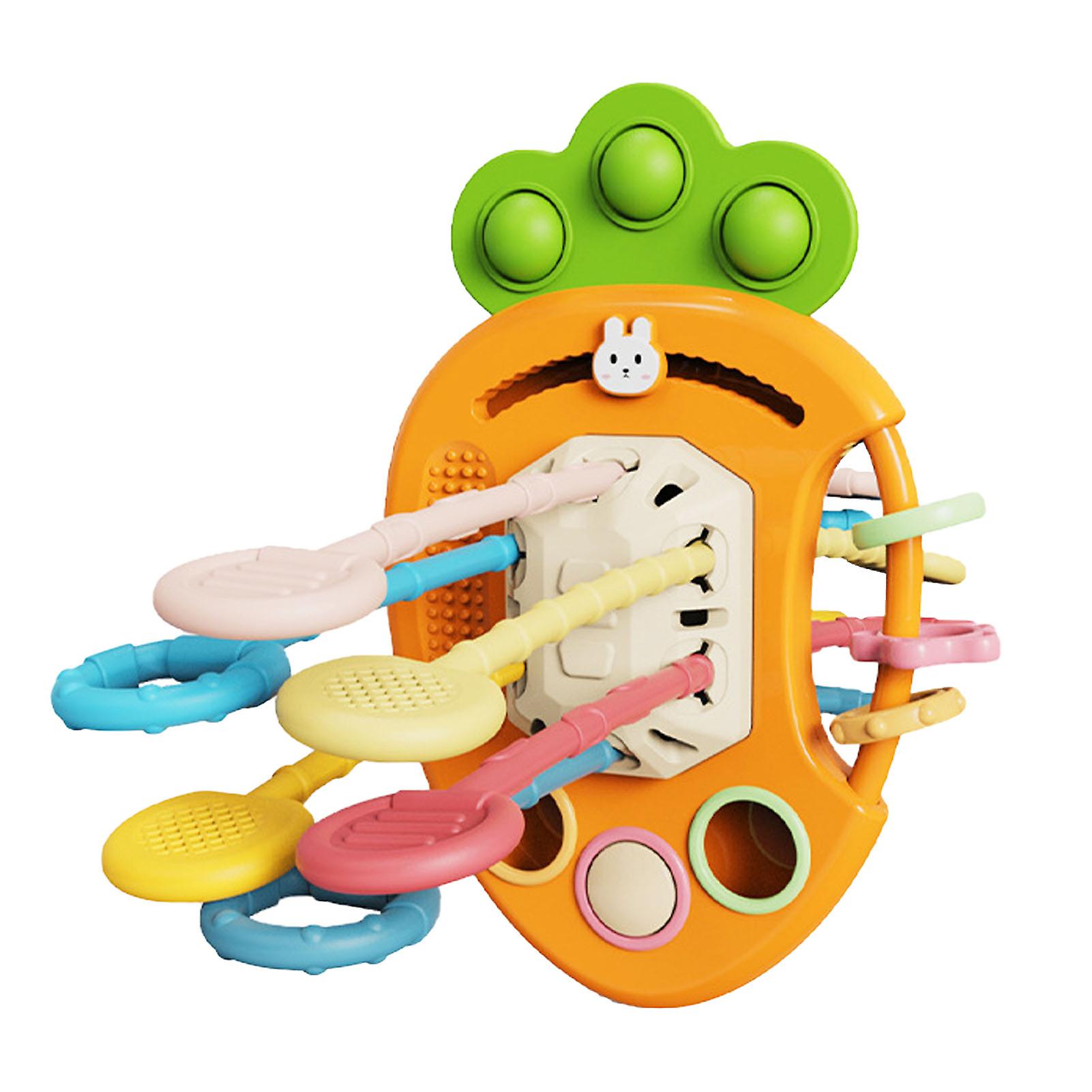 Pull-String Carrot Toy to Boost Fine Motor Skills for Toddlers 3+