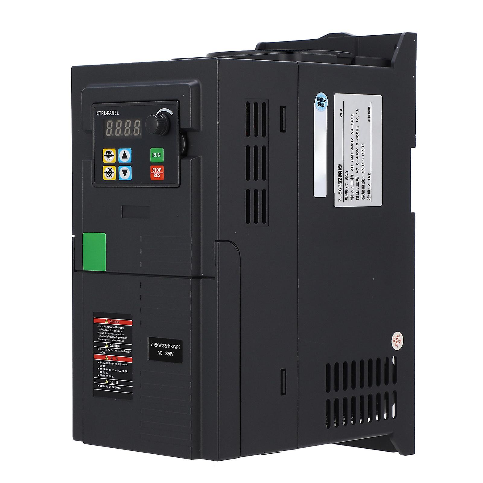 Variable Frequency Drive Inverter Vector Converter 7.5KW VFD 3 Phase 340V‑440V Input 0‑440V Output with RS485
