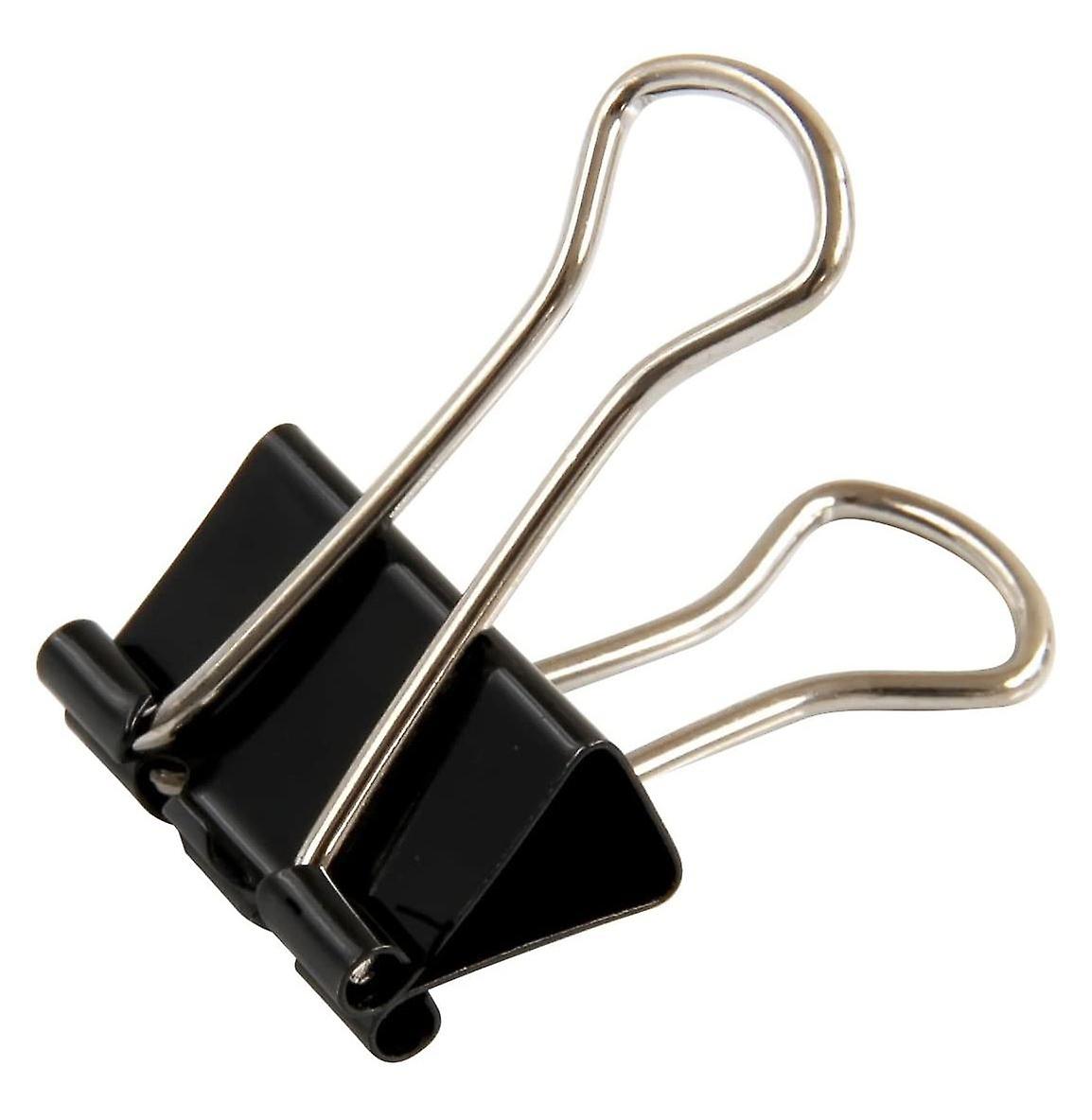 24 Pieces 32 mm Black Paper Clips for Notes