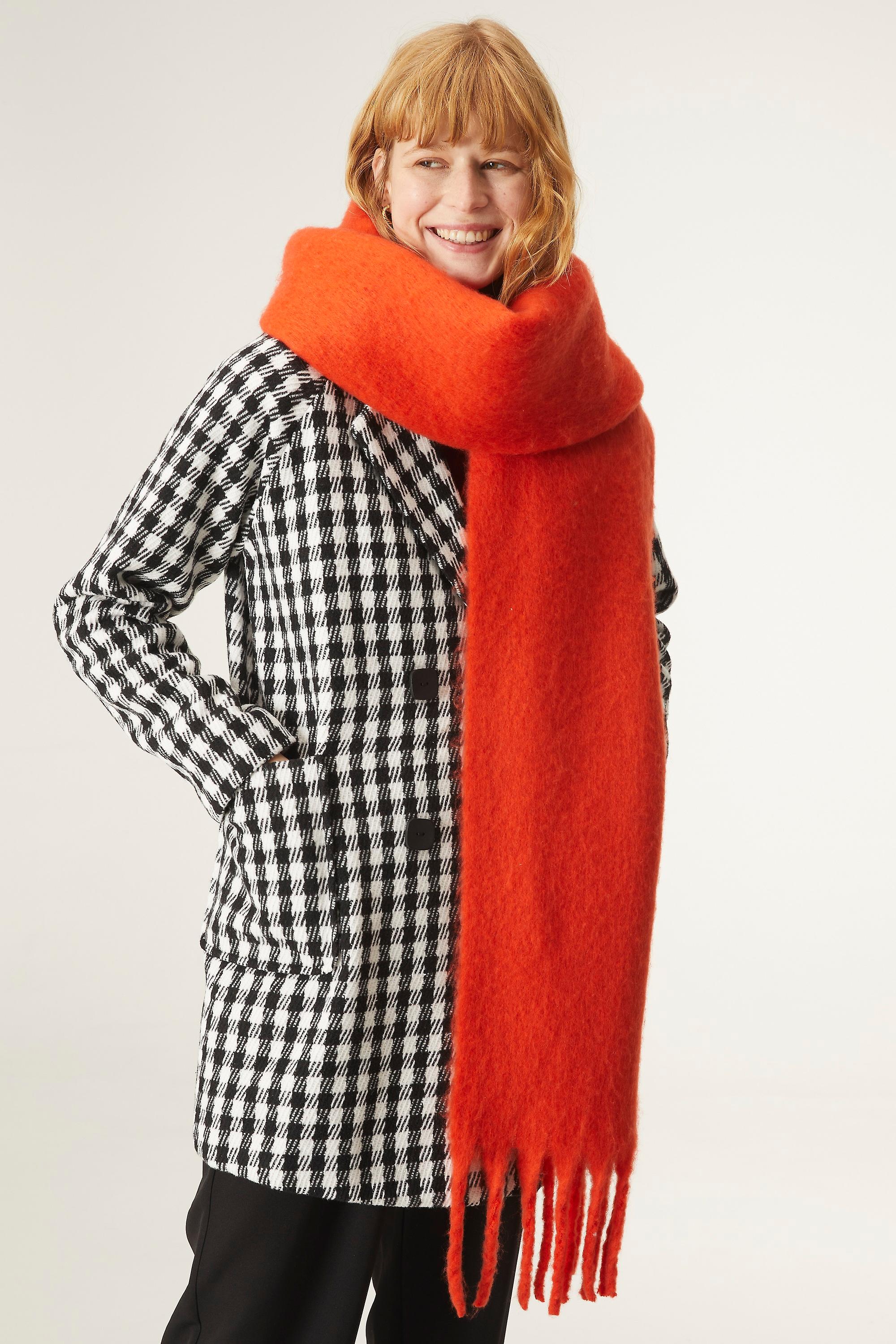 Compania Fantastica Knit scarf with fringe detail