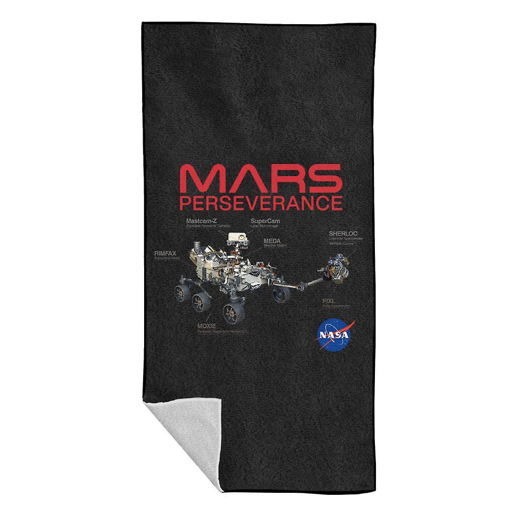 NASA Mars Perseverance Labelled Beach Towel