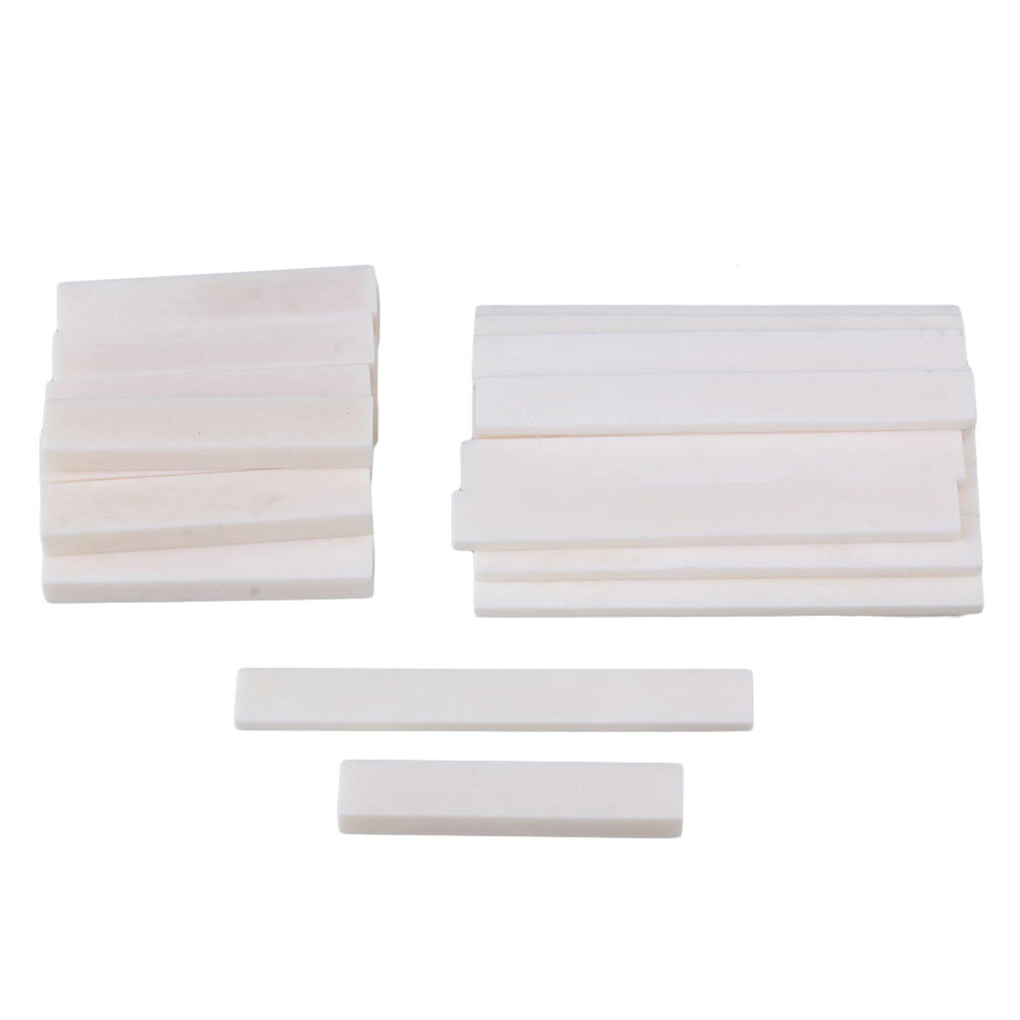 20 Sets Hard Bone Blank Saddle Nut for Accoustic/Classical Guitar White