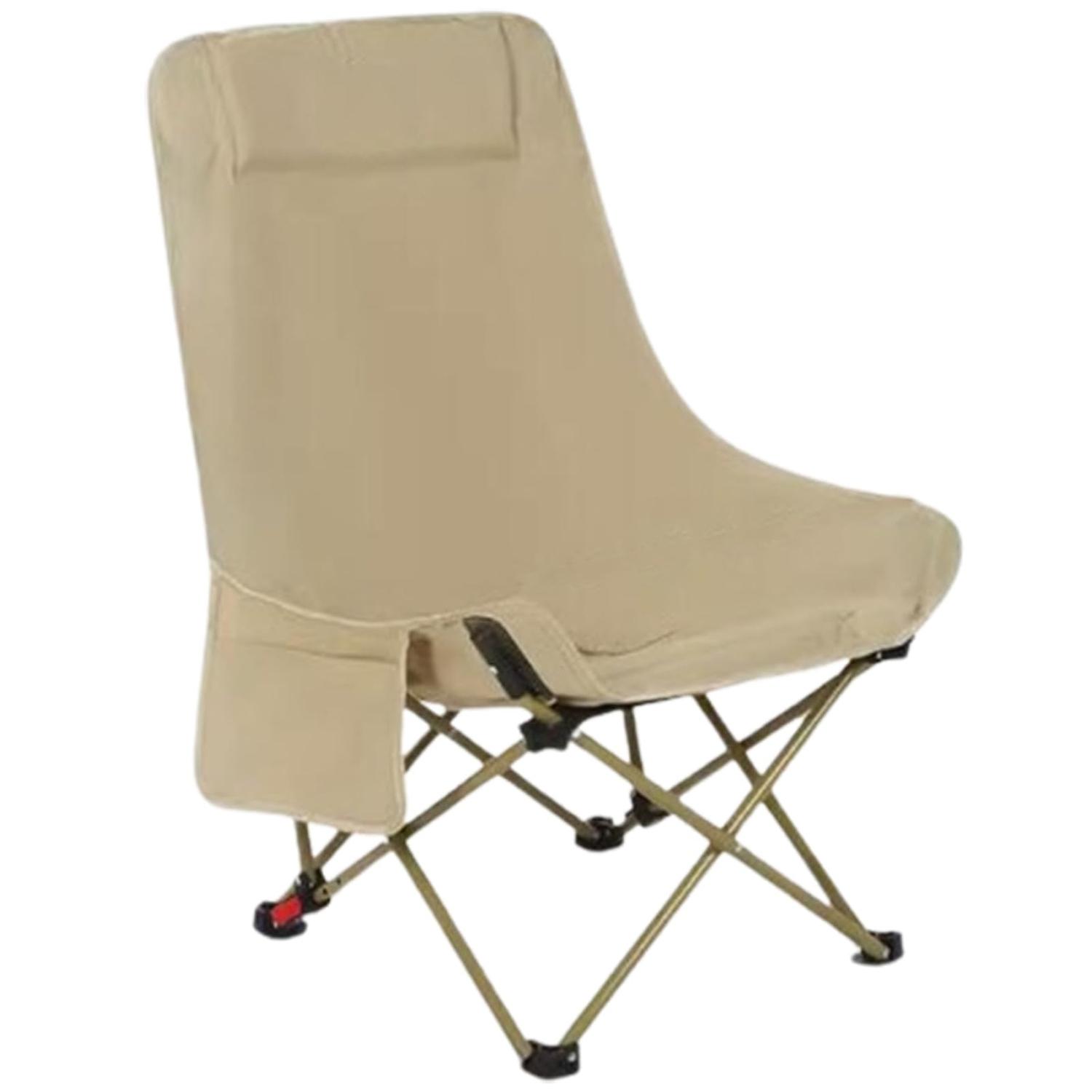 Ultralight Folding Camping Moon Chair Durable 600D Oxford fabric, stable frame, easy to carry (Warm