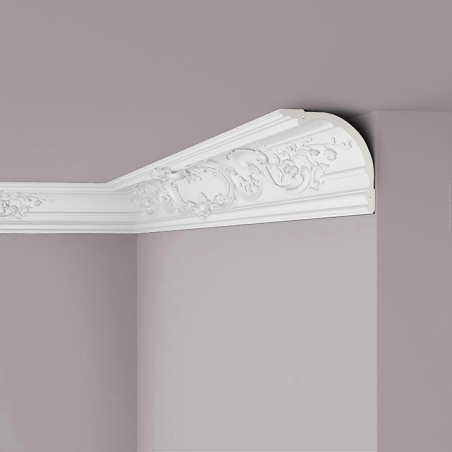 NMC 1 x Cornice moulding Z41 ARSTYL 200 cm x 17,4 cm x 17,4 cm white Rigid polyurethane foam pre-primed lightweight, sturdy, dimensionally stable