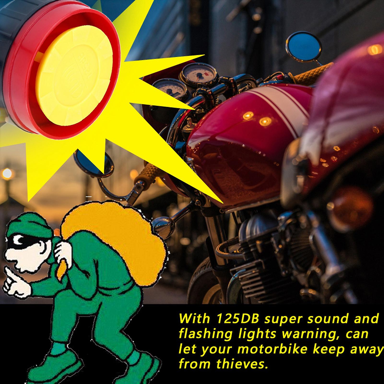 12V Universal Motorcycle Alarm System with Remote & 125dB Siren