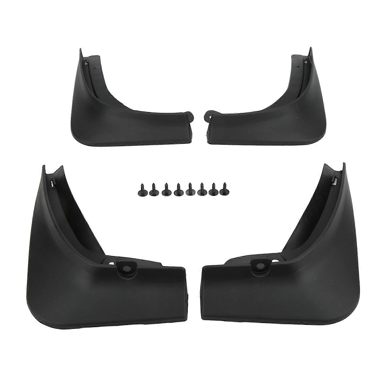 4pcs/set Car Mudguard Abs Black Mud Flap Splash Guard Replacement For Tesla Model 3 20162021