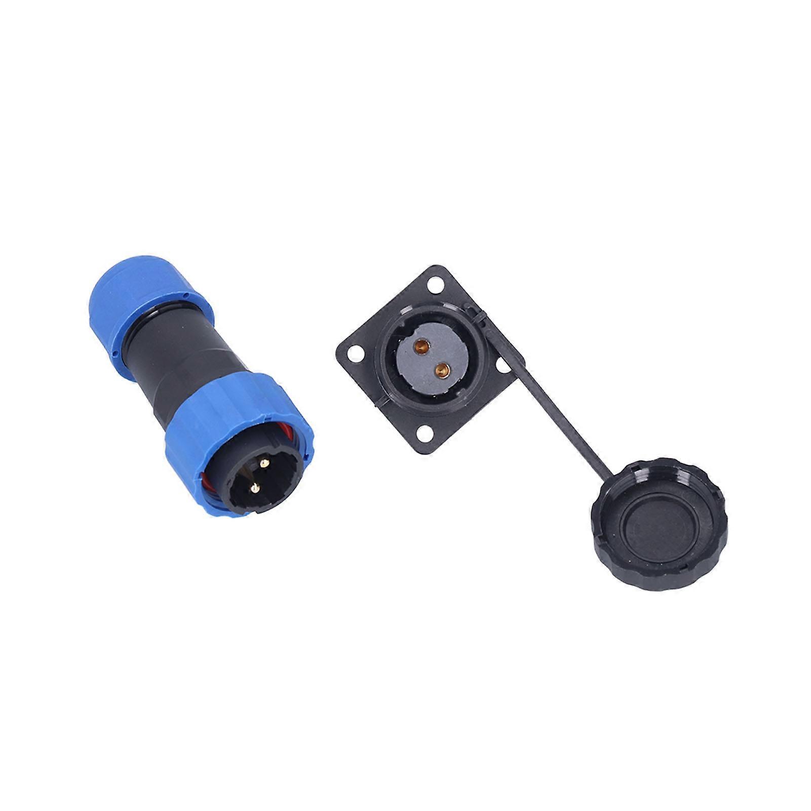 Waterproof Plug Socket Square Aviation Power Connector Butt Terminal Adapter AC 380V SP202 Pin