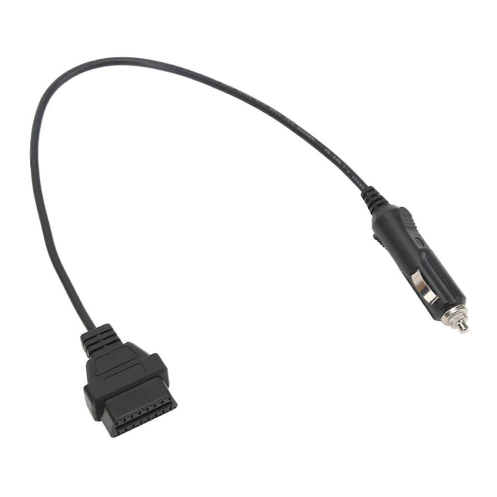 OBD2 Male to Cigarette Lighter Cable Emergency Power Supply Memory Saver Diagnostic Adapter Cable NO.16067