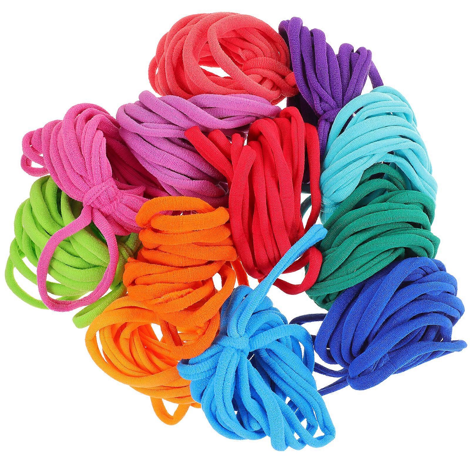 192pcs Potholder Weaving Loom Loops Multicolored Elastic Loom Bands for Kids