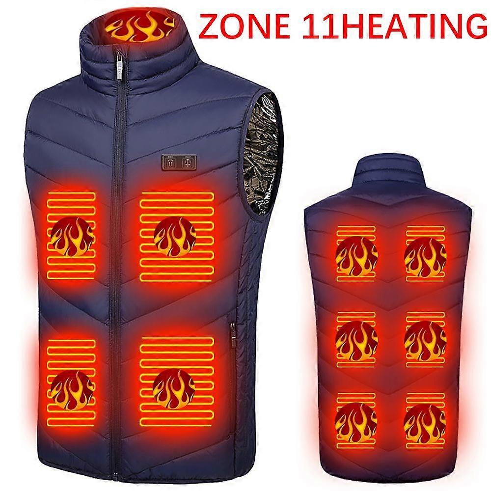 Ny USB elektrisk uppvärmd väst Vinter Smart Värme Jackor Män Kvinnor Termisk Värme Kläder Plus Storlek Jaktrock