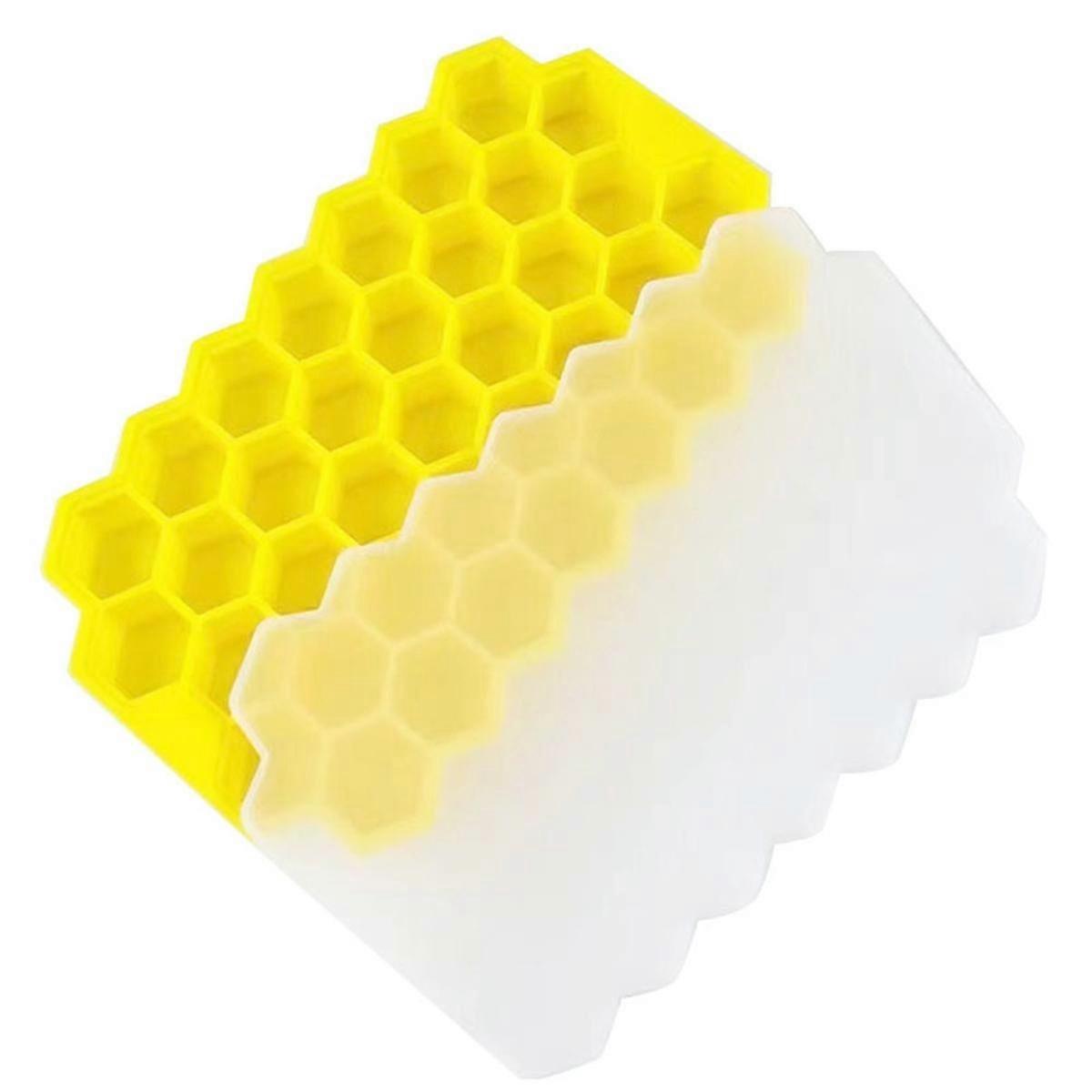 Ice Maker Honeycomb Box Ice Cream Tools Ice Jelly Juice Food Mold Whiskey Cocktail Accessories Kitchen Tools Yellow