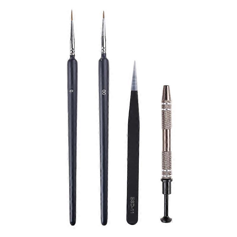 Set of 4 Plastic Lube Tools Collection Keyboard Lube Kits with Two Lube Brushes