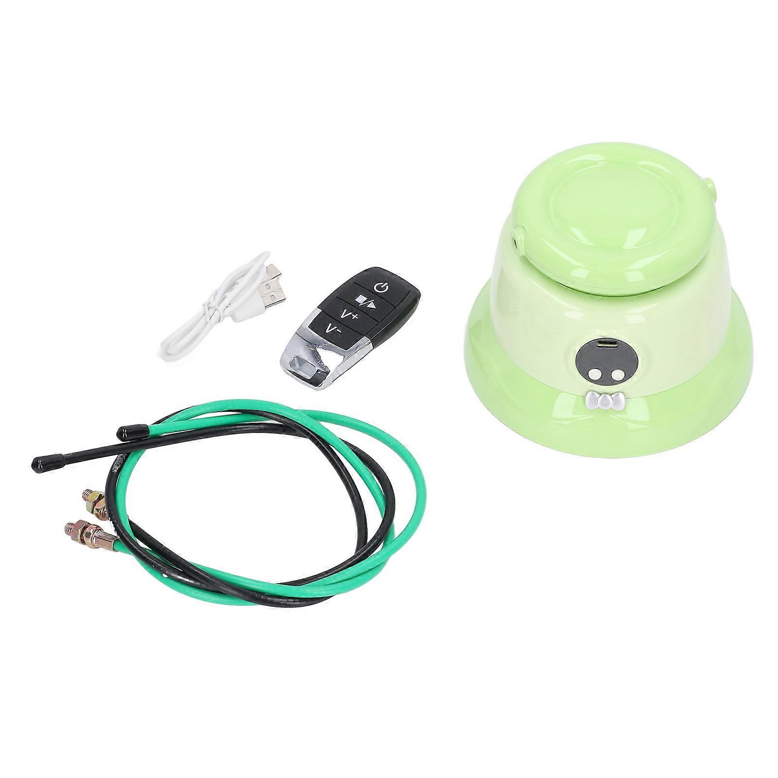 Smart Jump Rope Machine Automatic 10 Speed Rechargeable Electric Skipping Machine With Remote Control Grass Green