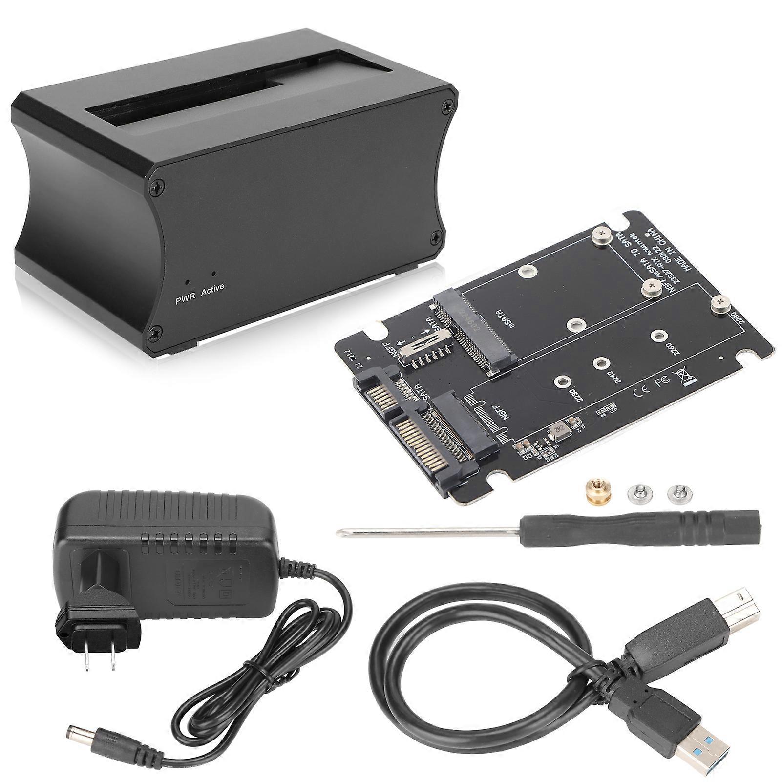 USB 3.0 to SATA External Hard Drive Docking Station Single Disk 5Gbps Aluminum Alloy Copy Function HDD Dock 100?240V US Plug