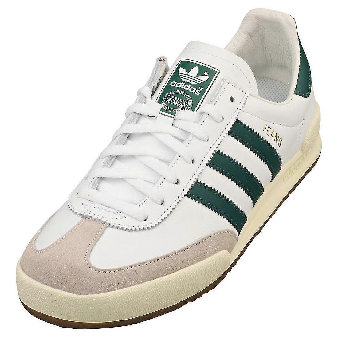 adidas Jeans Mens Casual Trainers in White Green | Fruugo UK