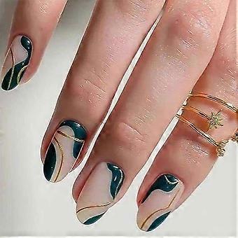 Wearable Nail Patches Detachable Nail Patches Gradient Fake Nails Wearable Nail Patches