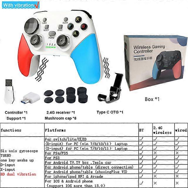 2.4G Wireless Joystick Gyroscope Gamepad Compatible for Nintendo Switch PC PS3 PS4 Controller for IOS Android