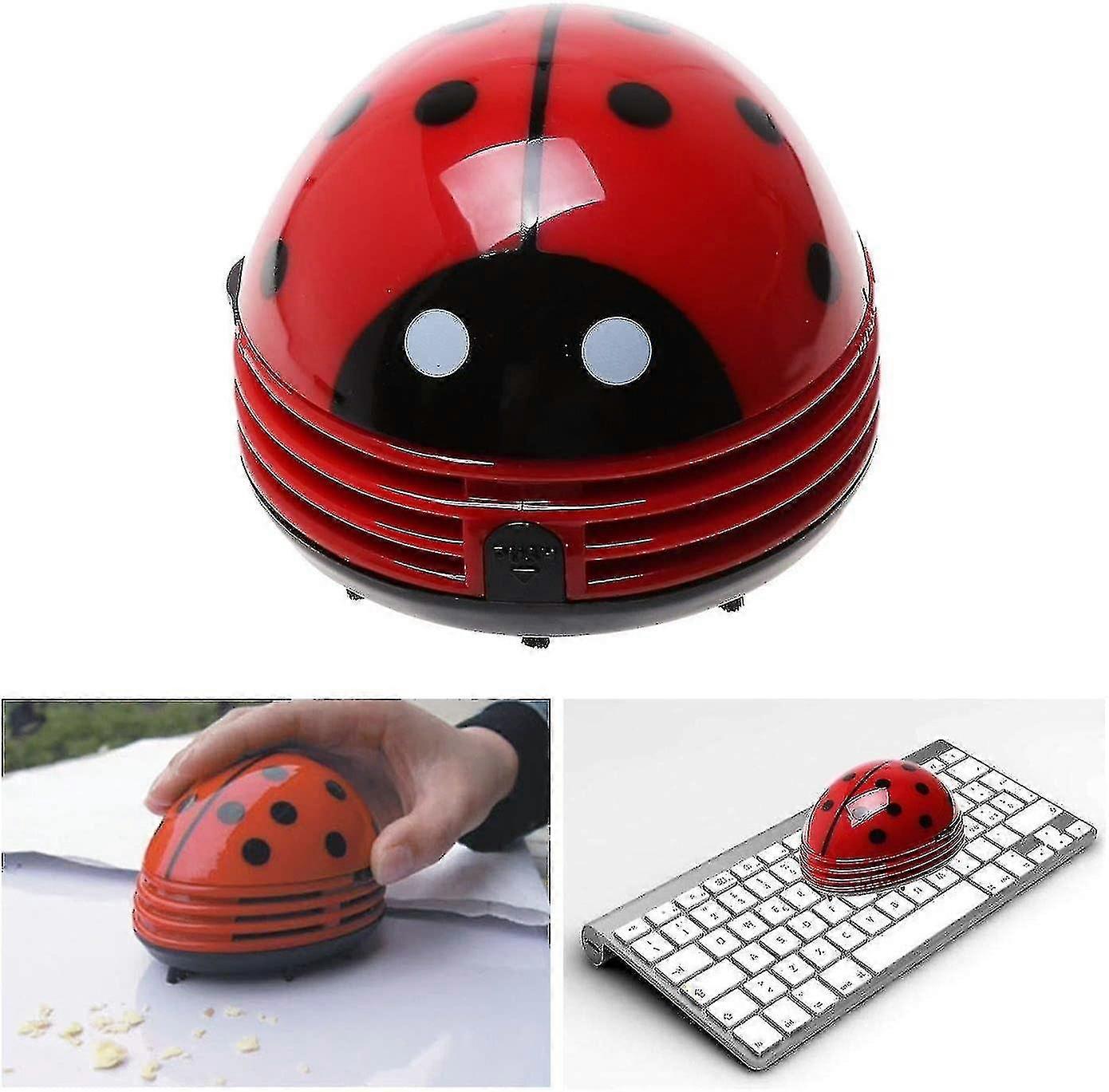 Electric Ladybug Pattern Battery Operated Tabletop Vacuum Cleaner