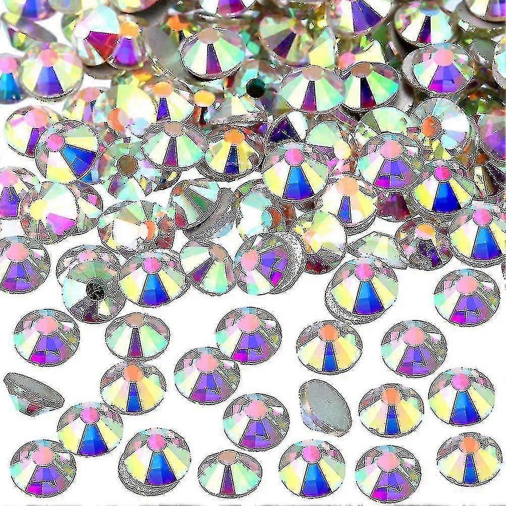 1440 Pack Crystal Flat Back Rhinestone Round Diamante Gems, Non-self-adhesive