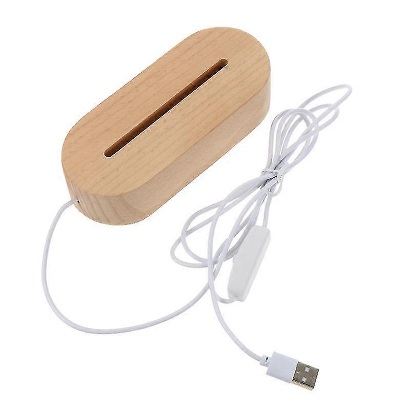 creative night light base wooden led light base crystal ball display base stand