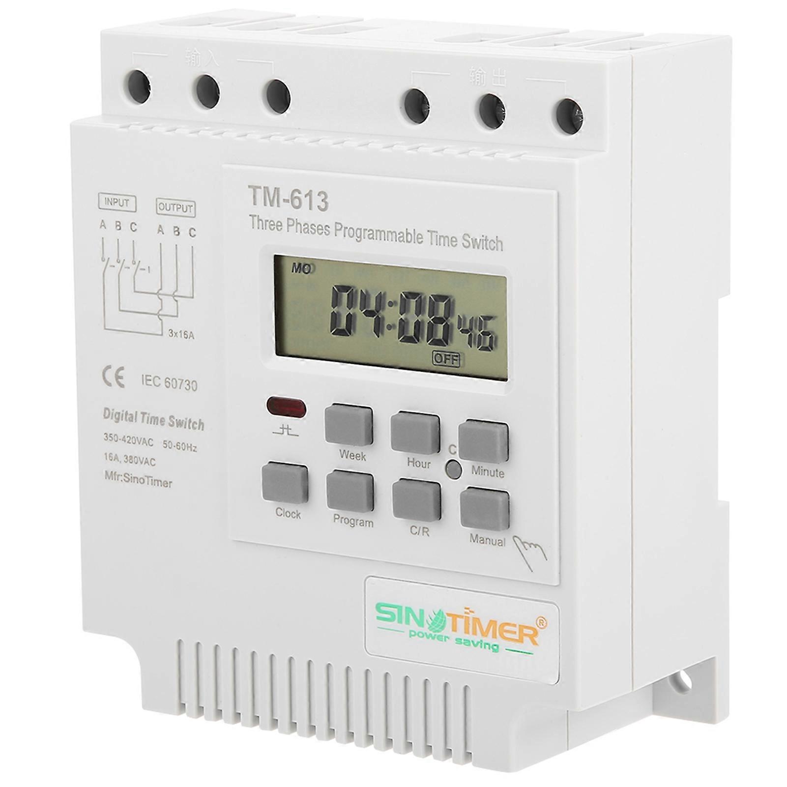 TM-163 Comutator trifazat 380V Smart Digital Weekly Programmable Control Power Timer