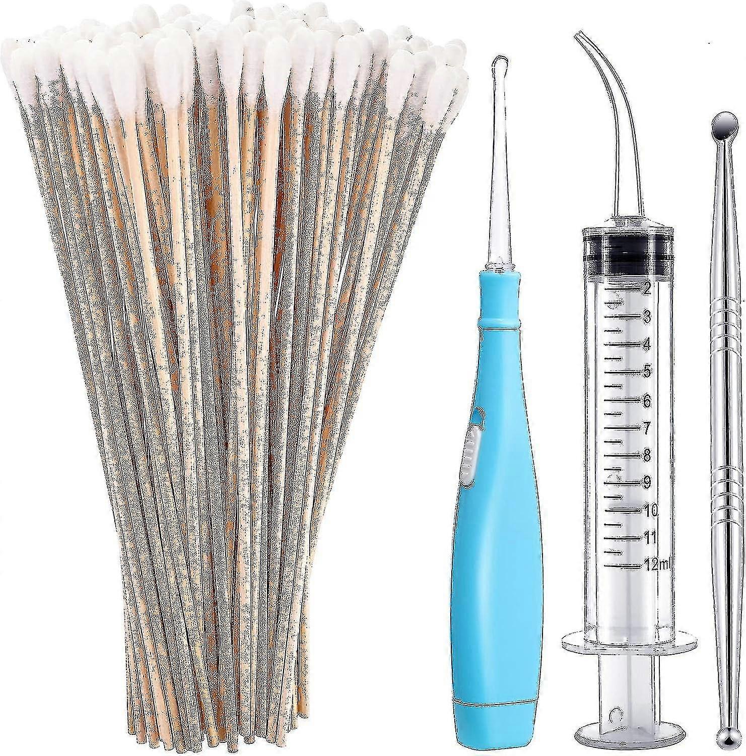 L’ensemble d’enlèvement de pierre d’amygdale comprend 1 outil d’élimination de pierre d’amygdale en acier inoxydable, 1 dissolvant de pierre d’amygdale avec lumière LED, 100 longs écouvillons et 1 irri incurvé