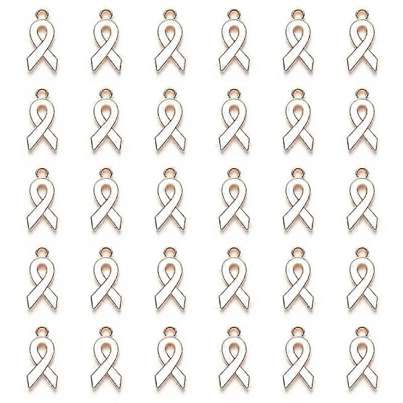 30 חתיכות תליוני סרט ורודים / סגולים / אדומים צ'ארמס מודעות לסרטן השד צ'ארמס להכנת תכשיטים אביזרי DIY