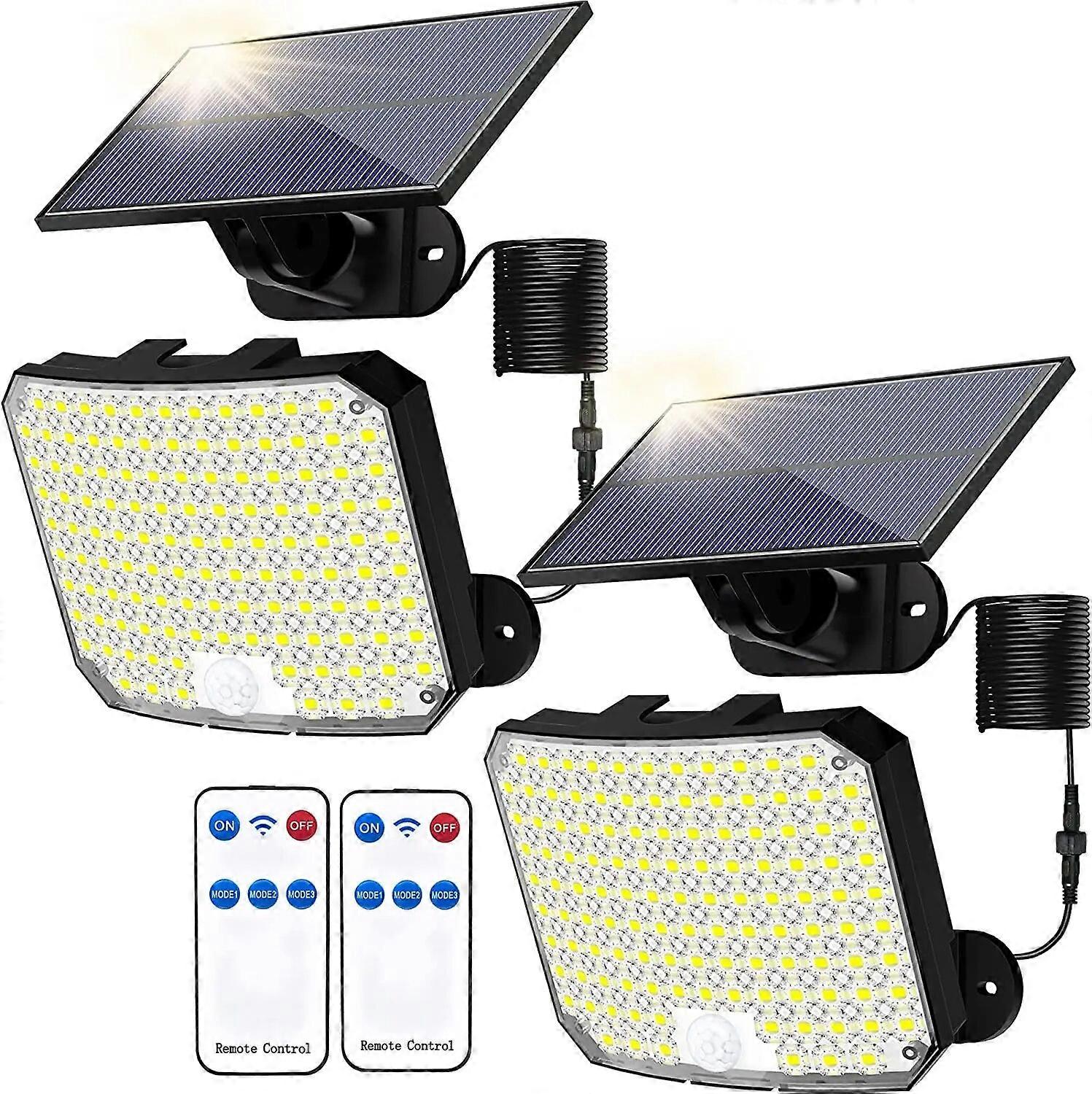 118 LED Solar Light LED Split Solar Wall Lamp With Remote Control 3 MODE PIR Motion Sensor Light Outdoor Garden Street Lamp