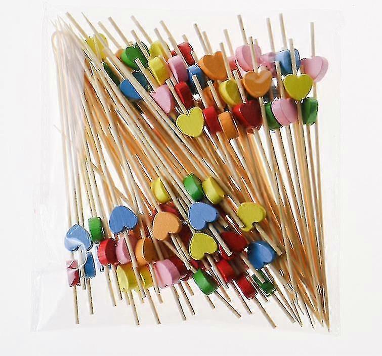 100 Counts Handmade 4.7" Cocktail Sticks Toothpicks Cocktail Picks