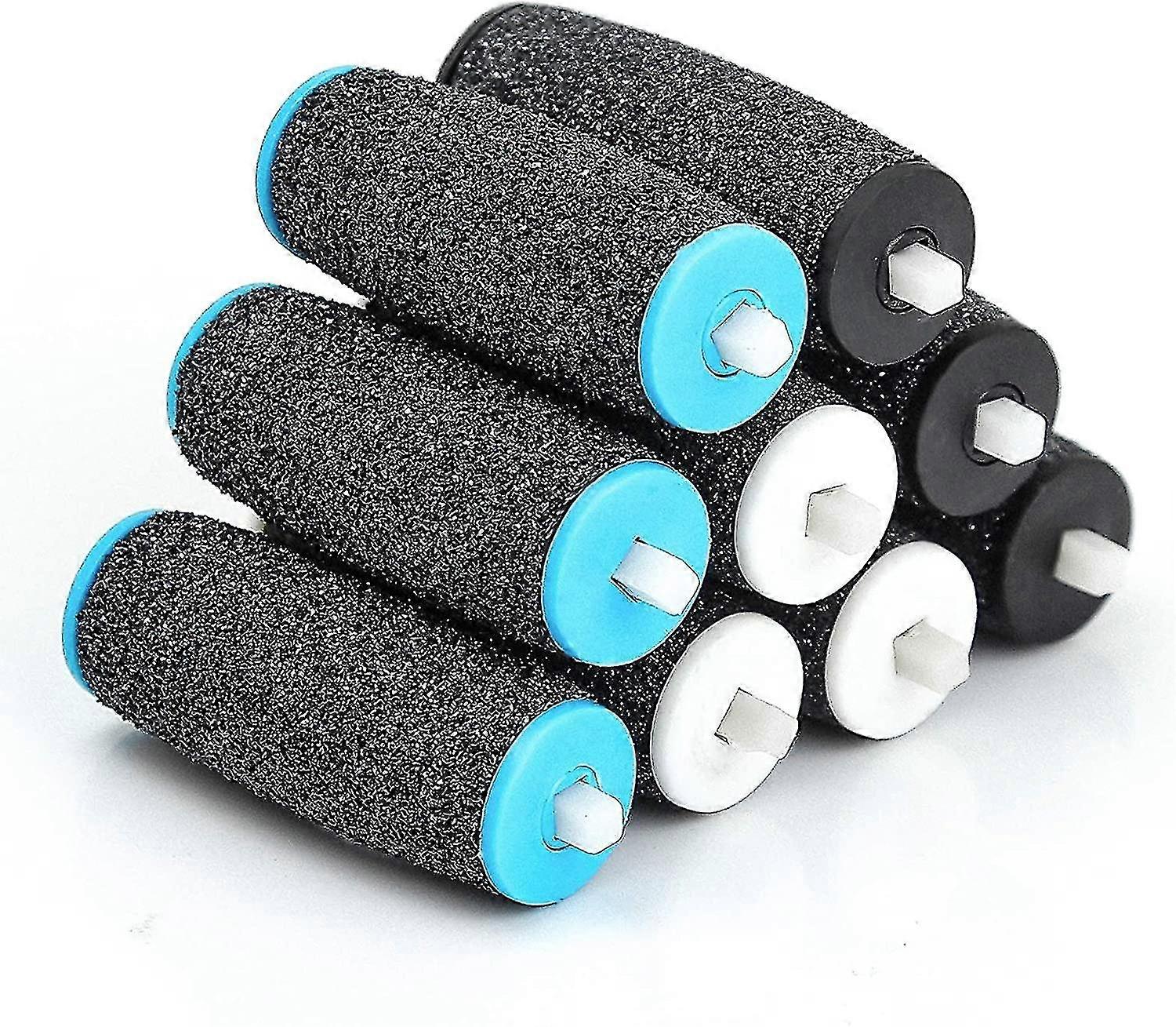 [9 Pack] Scholl Velvet Smooth Pedi Replacement Roller Heads Refills, 3 Types