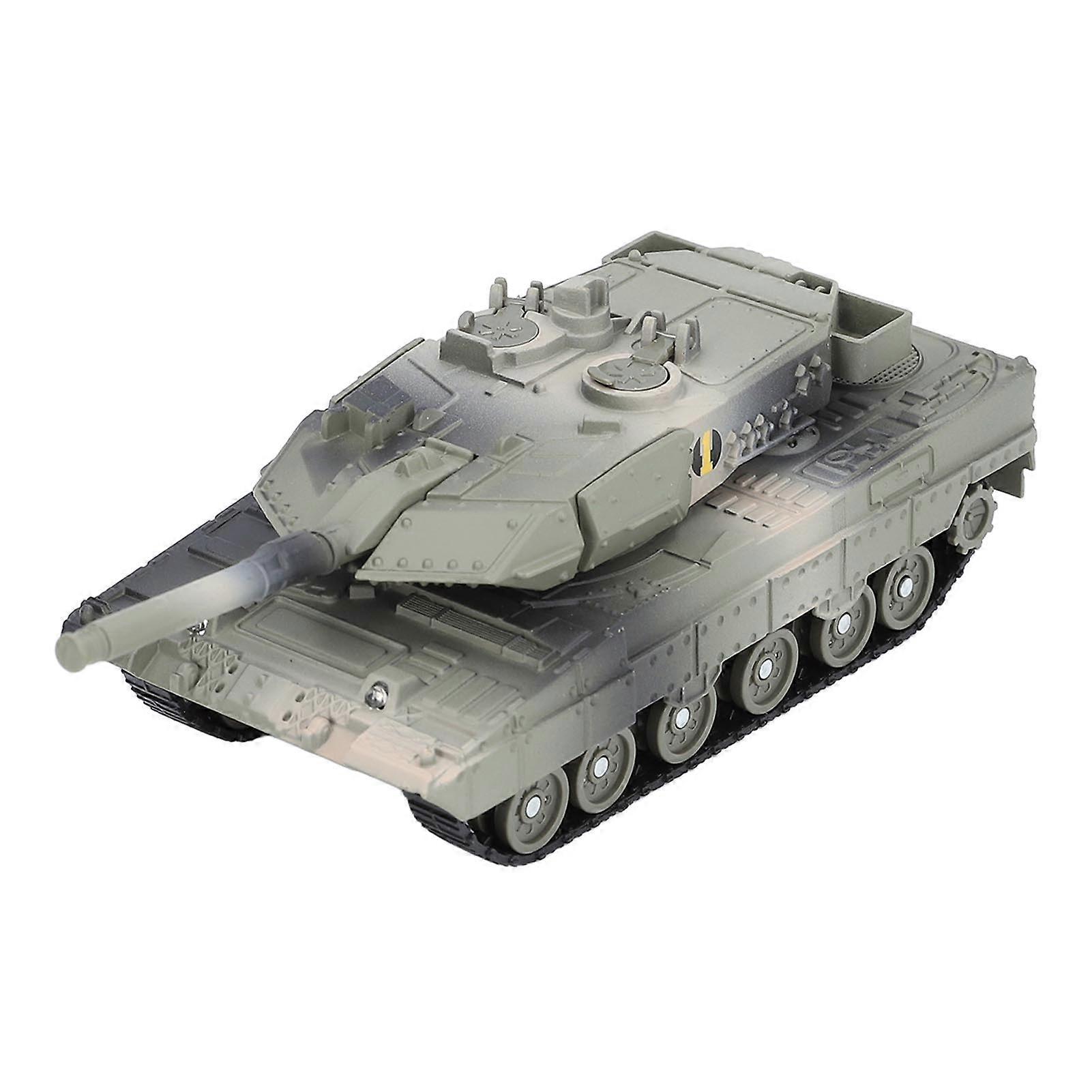 Tank Model Toy with Sound Light Effect Alloy Decoration 360 Degree Rotation Tank Action Model J48 3