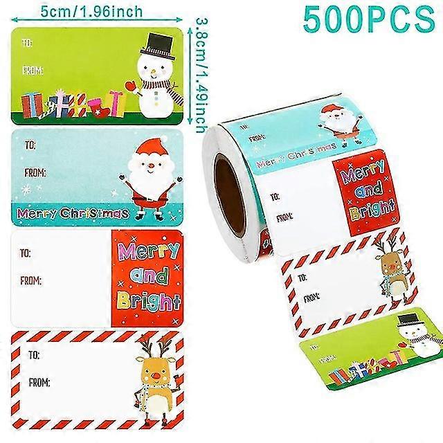 500db boríték vidám dekorációk otthonra 2024 Cristmas karácsonyi pecsétcímkék Diy ajándékok ajándékcsomagolási matricák