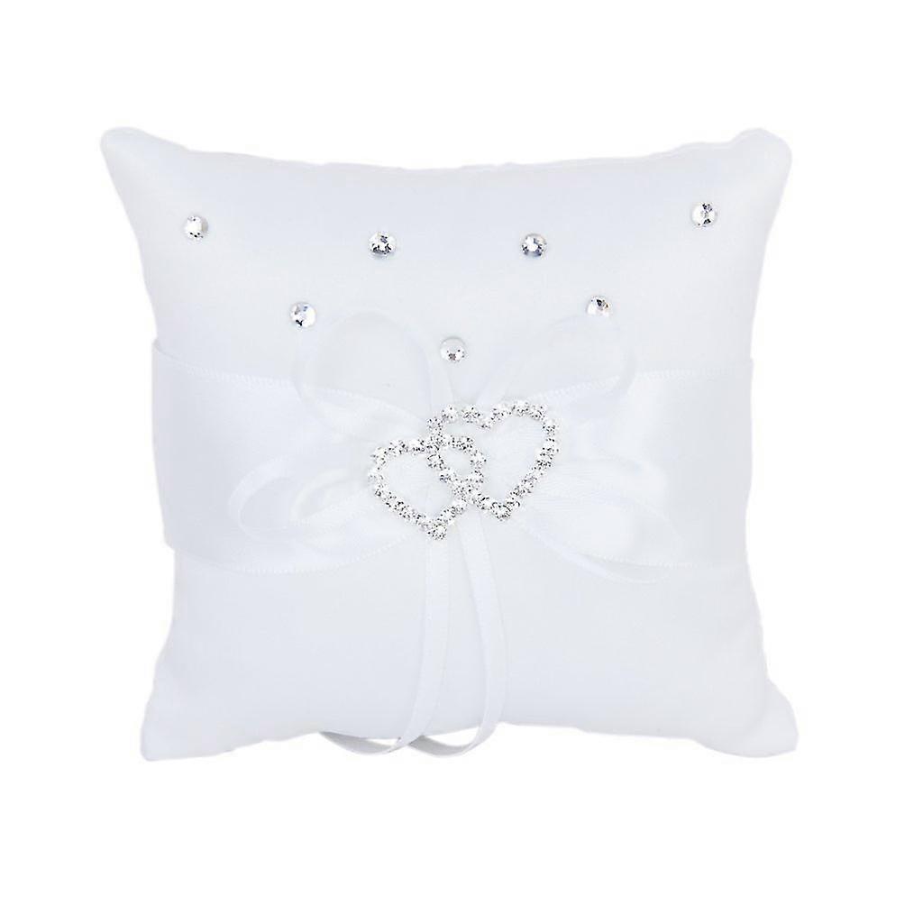 Doub Rhinest Ring Wedding Ring Er Cush 10*10cm