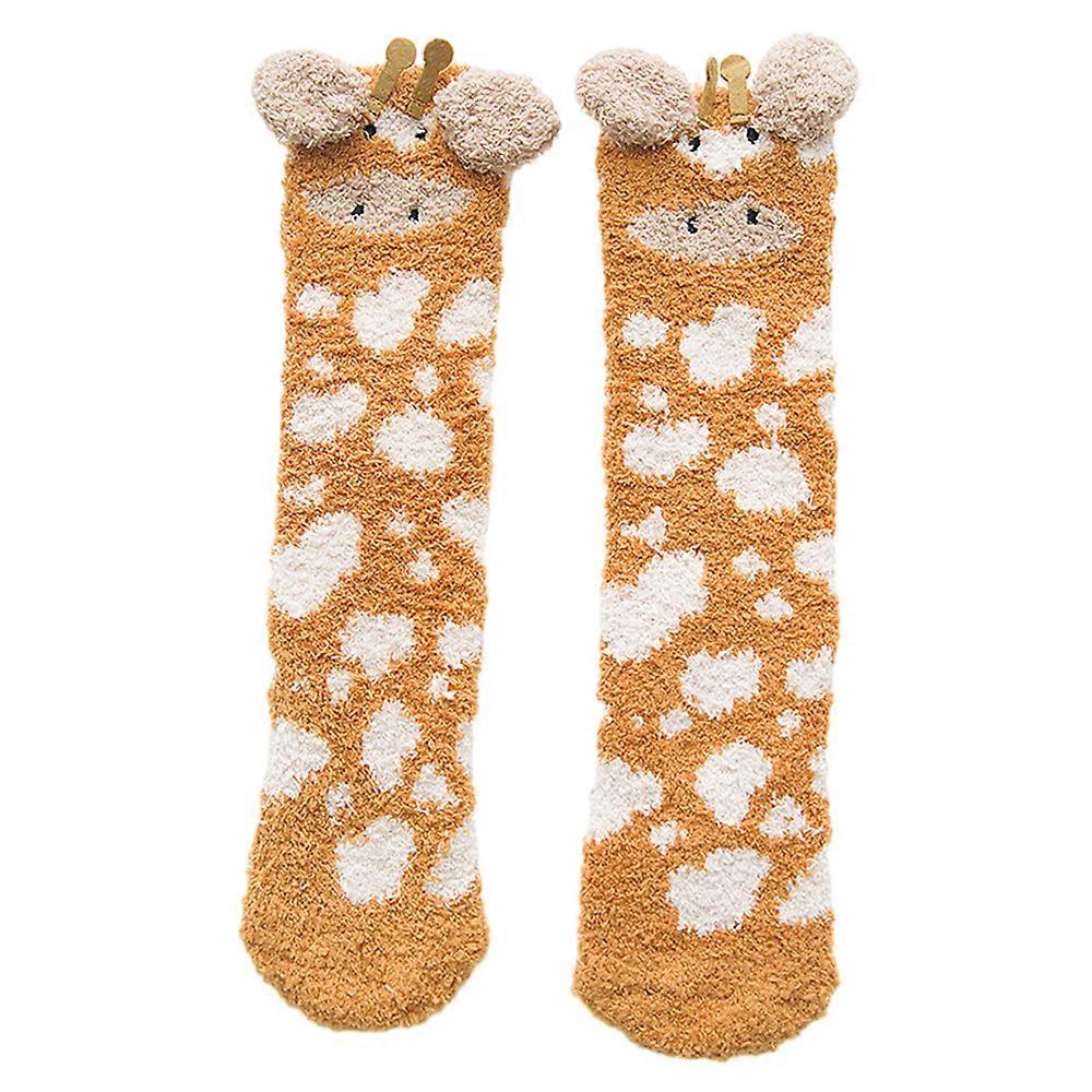 Womens 3D Animal Warm Super Soft Plush Slipper Socks Winter Fluffy Socks Casual Home Sleeping Fuzzy Cozy Socks