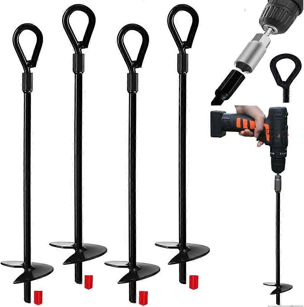 Άγκυρα εδάφους, 15 ίντσες, βαρέως τύπου, προστασία από λαγούμια, τέντες, κούνιες, τραμπολίνο, 4 κομμάτια