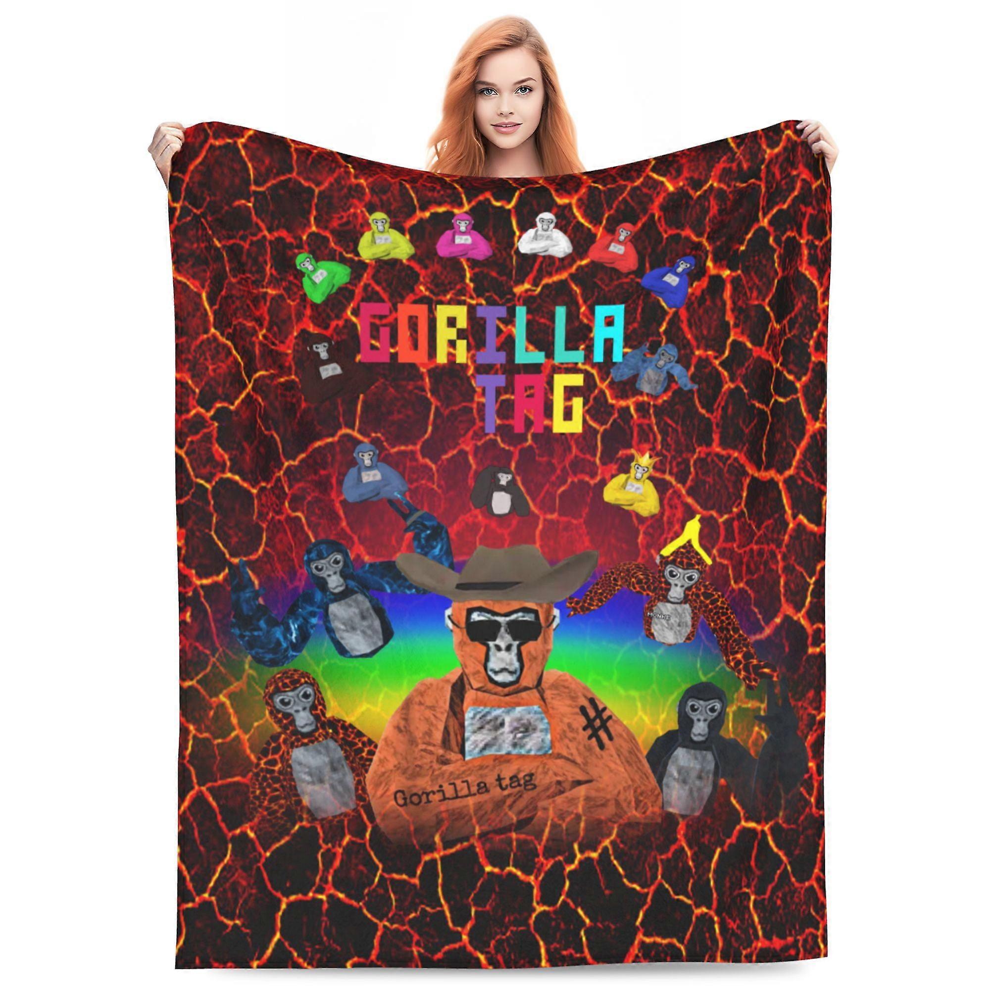 Super Soft Gorilla Tag Bed Blankets Lightweight Flannel Throws Blankets All Seasons Game Blankets For Sofa Bed Travel Ca-DS16365