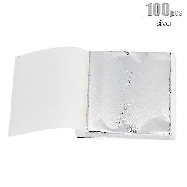 100 ورقة ورق رقائق الذهب المقلد ، رقائق الذهب المعدنية ، صياغة التذهيب ، للحرف اليدوية