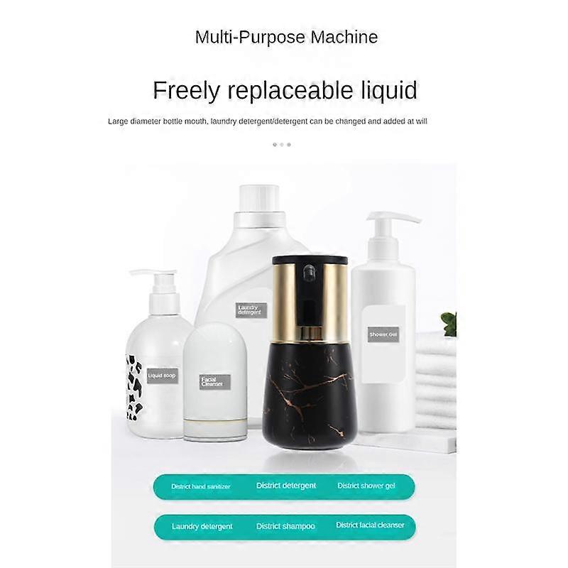 Automatisk såpedispenser berøringsfri, automatisk såpedispenser for bad, 11oz lotion automatisk såpedispenser, hvit