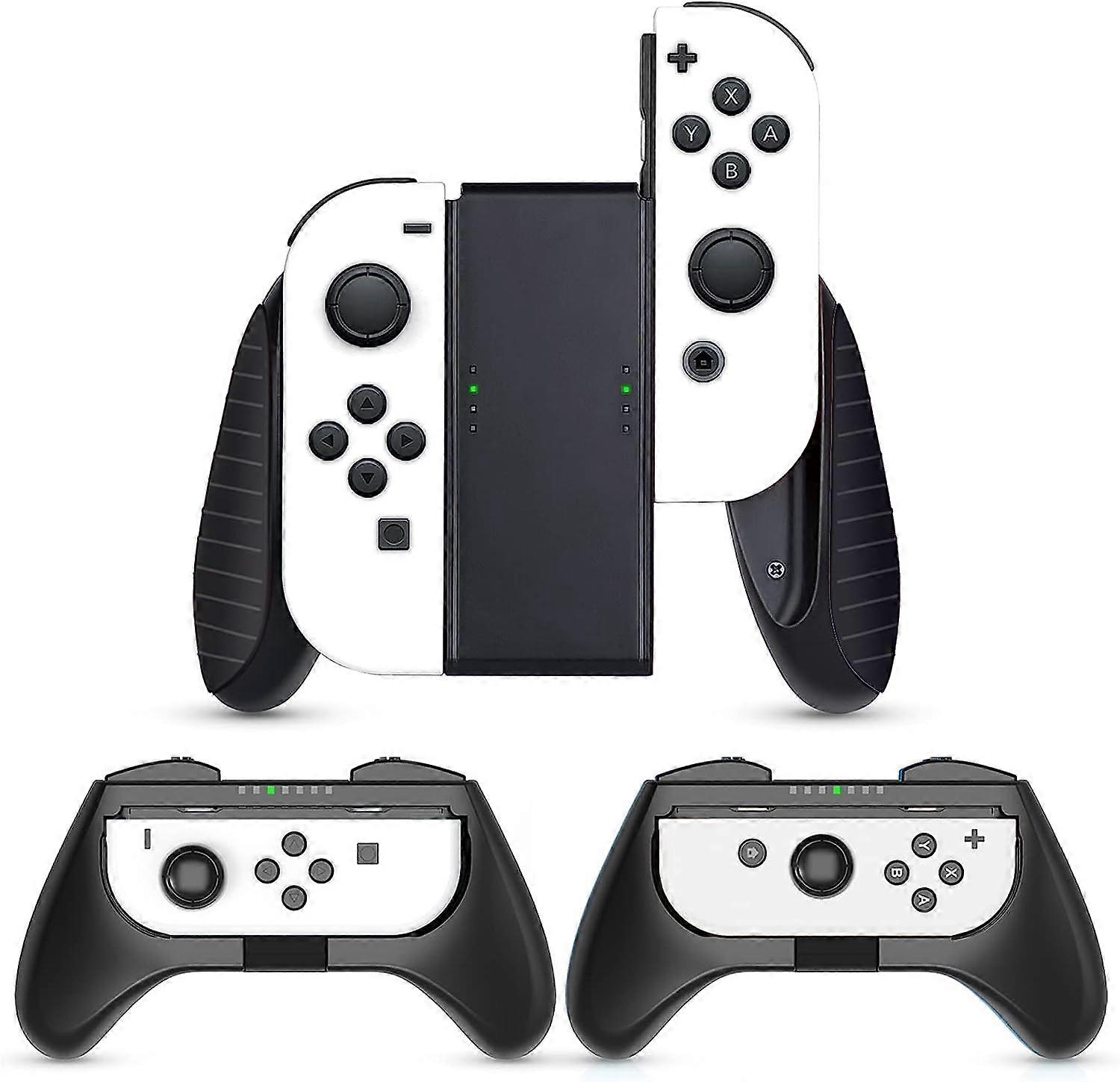 Grip Compatible with Nintendo Switch/Switch OLED Joy-Con, 3 Pack, Wear Resistant Game Switch Controller Handle Case Kit