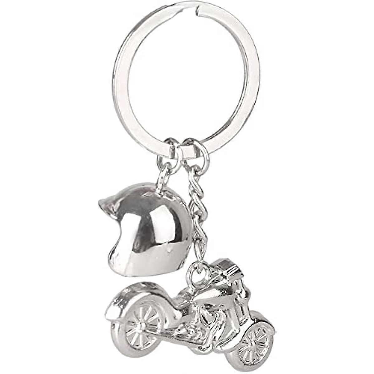 Porte-clés en métal 3D casque de moto porte-clés moteur porte-clés en métal cadeau pour hommes et femmes