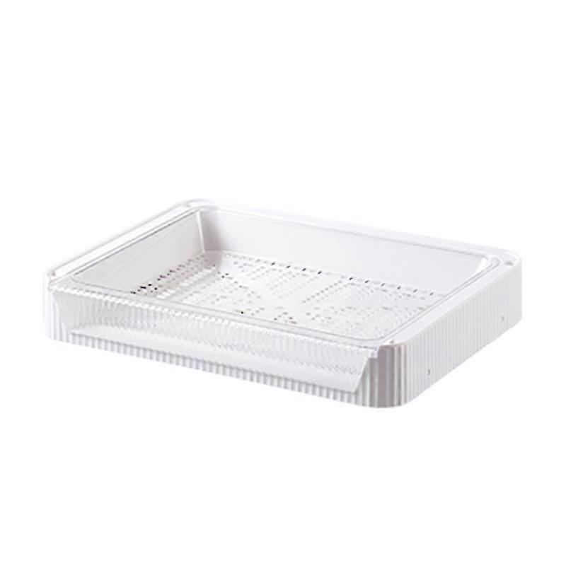 Kitchen Preservation Tray Stackable Shelf Food Organizer Drain Rack Fruit Holder
