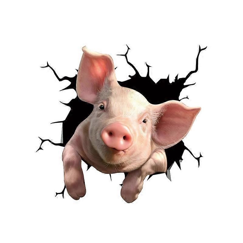 Little pig animal car window decal