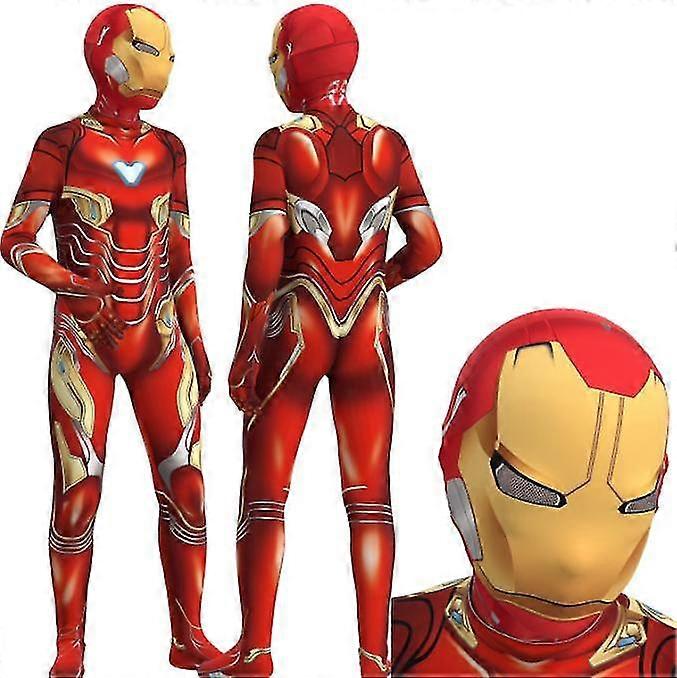 Barndräkt Sommar Cos Kläder Barnens dag Iron Man Pojke Bodysuit-L