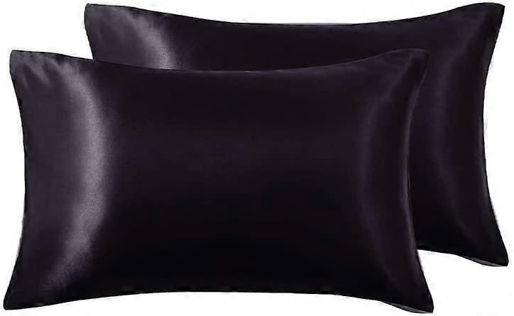 Pacote com 2 Fronhas de Cetim para Cabelo e Pele, Capas de Almofada de Cetim com Fecho de Envelope, Fronhas Macias e Suaves para Proteção do Cabelo e Saúde da Pele
