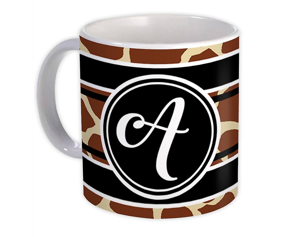 Gift Mug: Monogram Letter A Giraffe