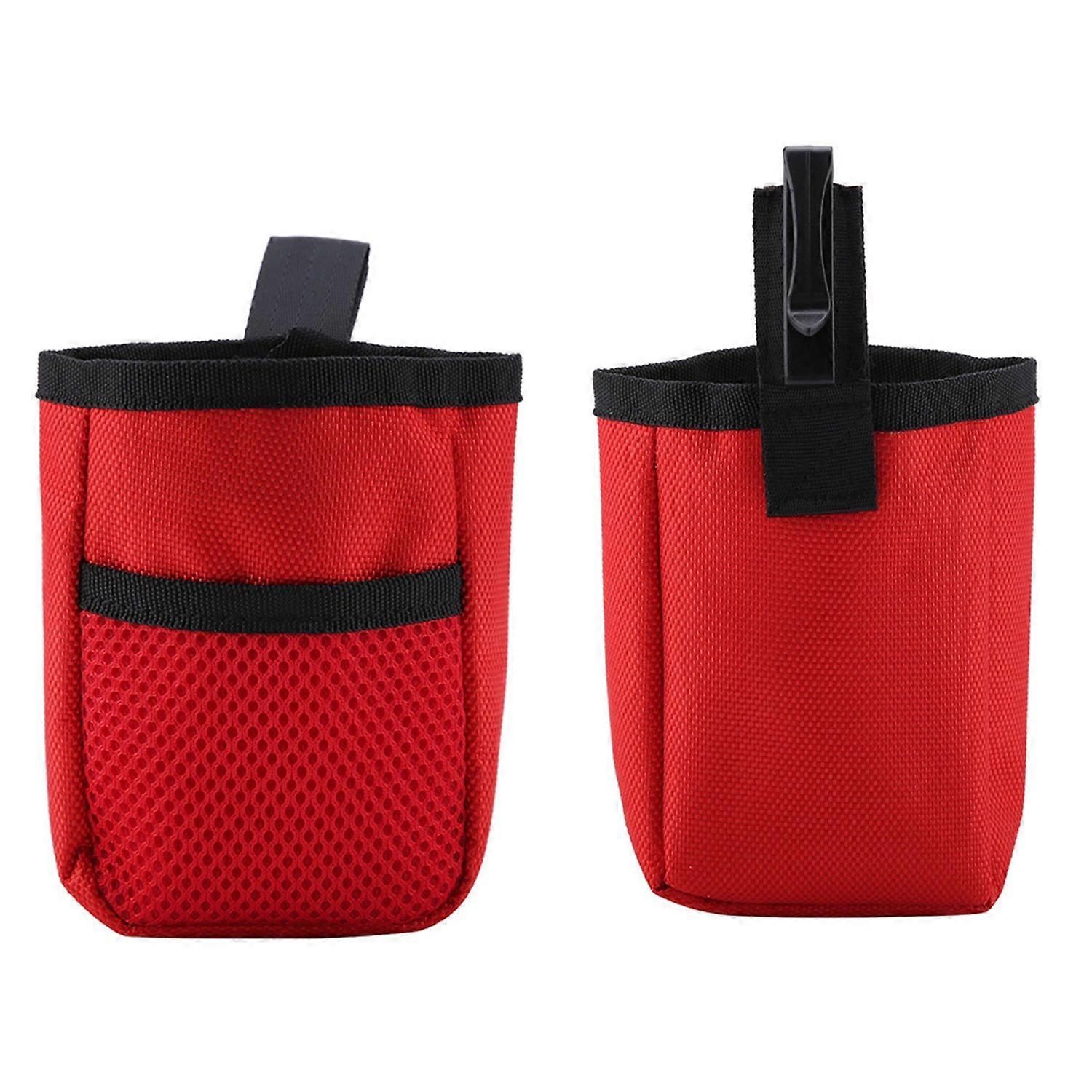 Pet Food Treat Bag Snack Training Obedience Waist Pouch Multifunctional Portable Supplies Red